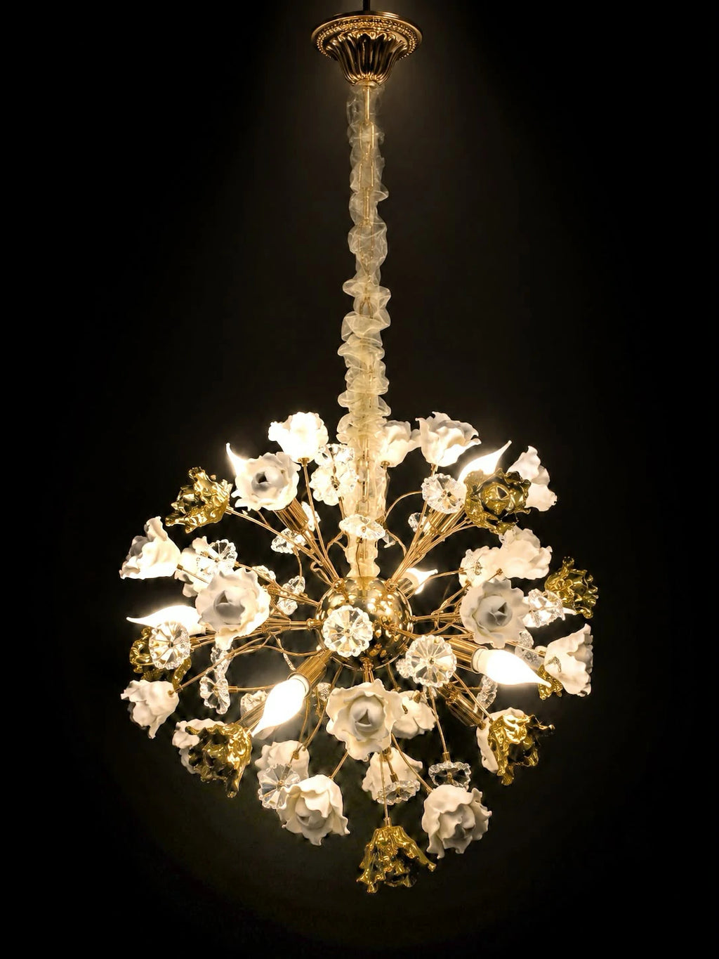 Rosalia Floral Chandelier – installed