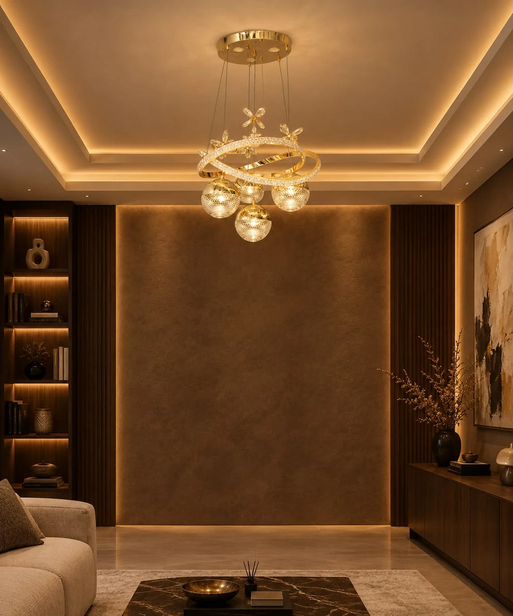 Lora Gold Crystal Pendant