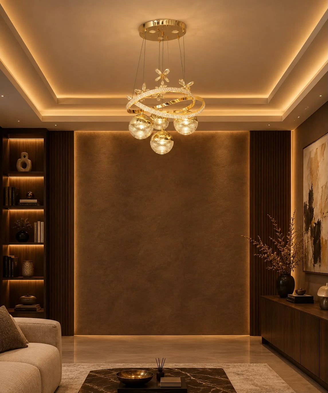 Lora Gold Crystal Pendant