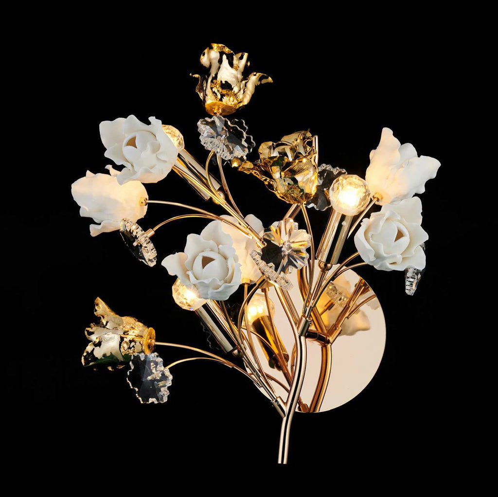 Royal Rose Wall Sconce – installed