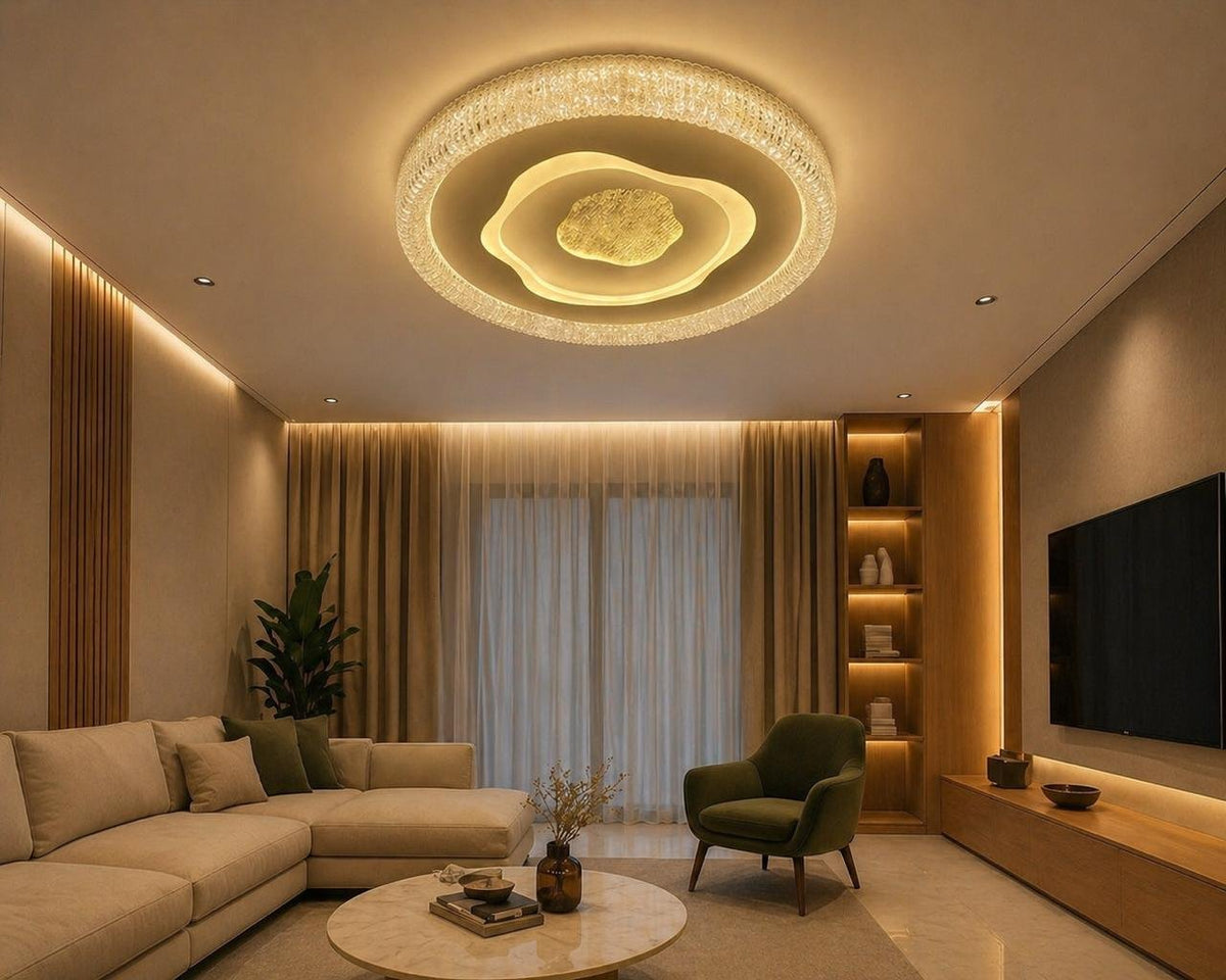 Crystal White Ceiling Light
