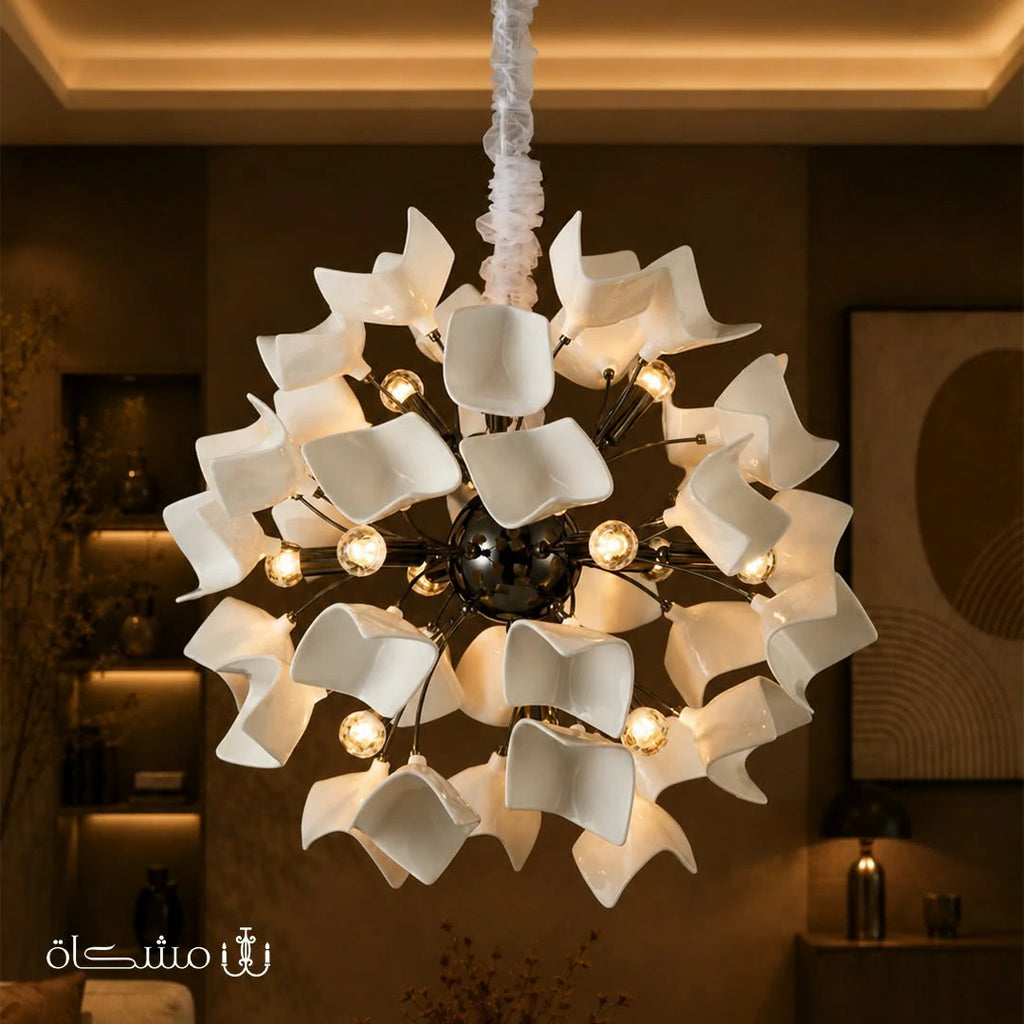 White Orchid Chandelier – petals