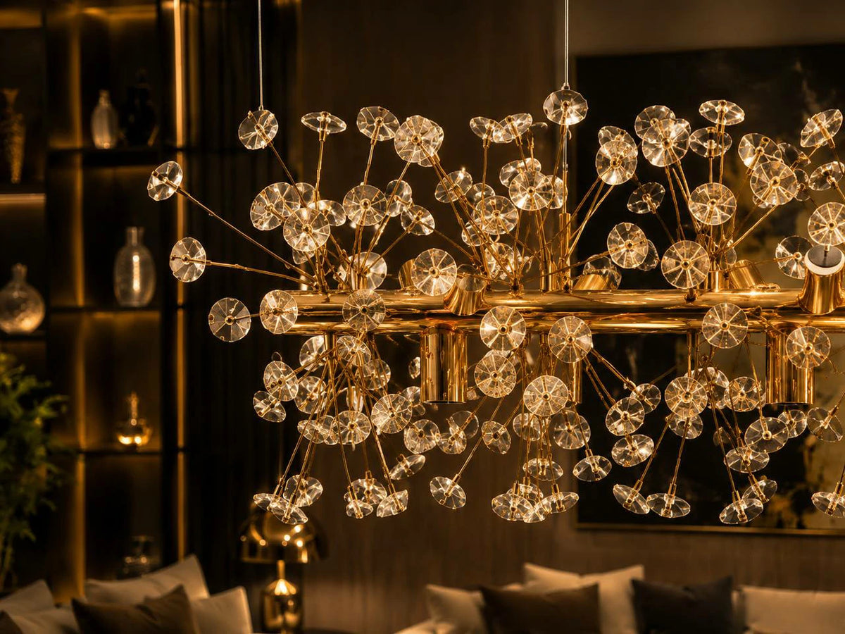 Celestia Linear Crystal Chandelier – dimensions