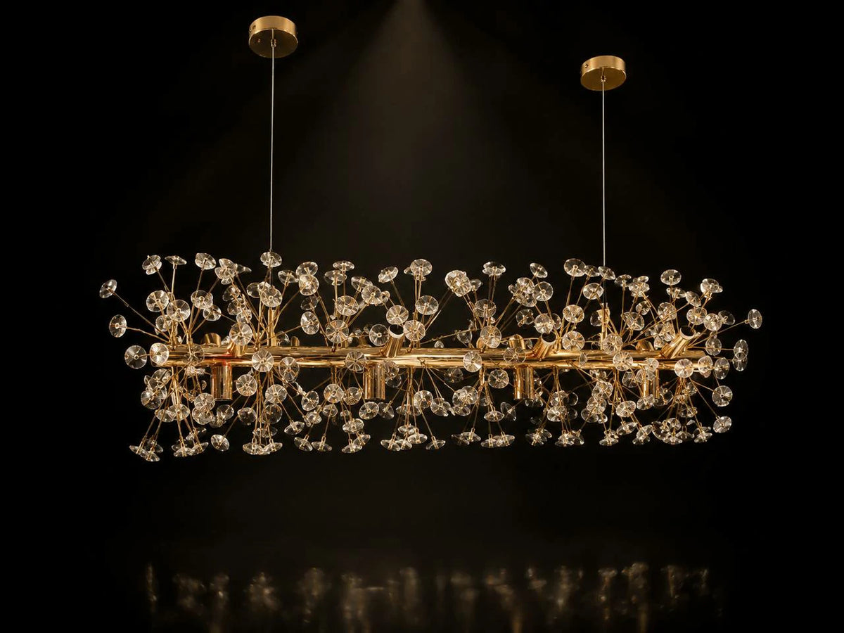 Celestia Linear Crystal Chandelier – detail