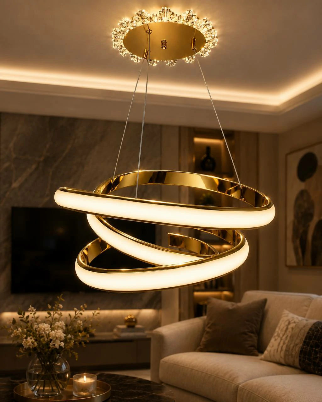 Galaxy Orbit Linear Pendant – installed