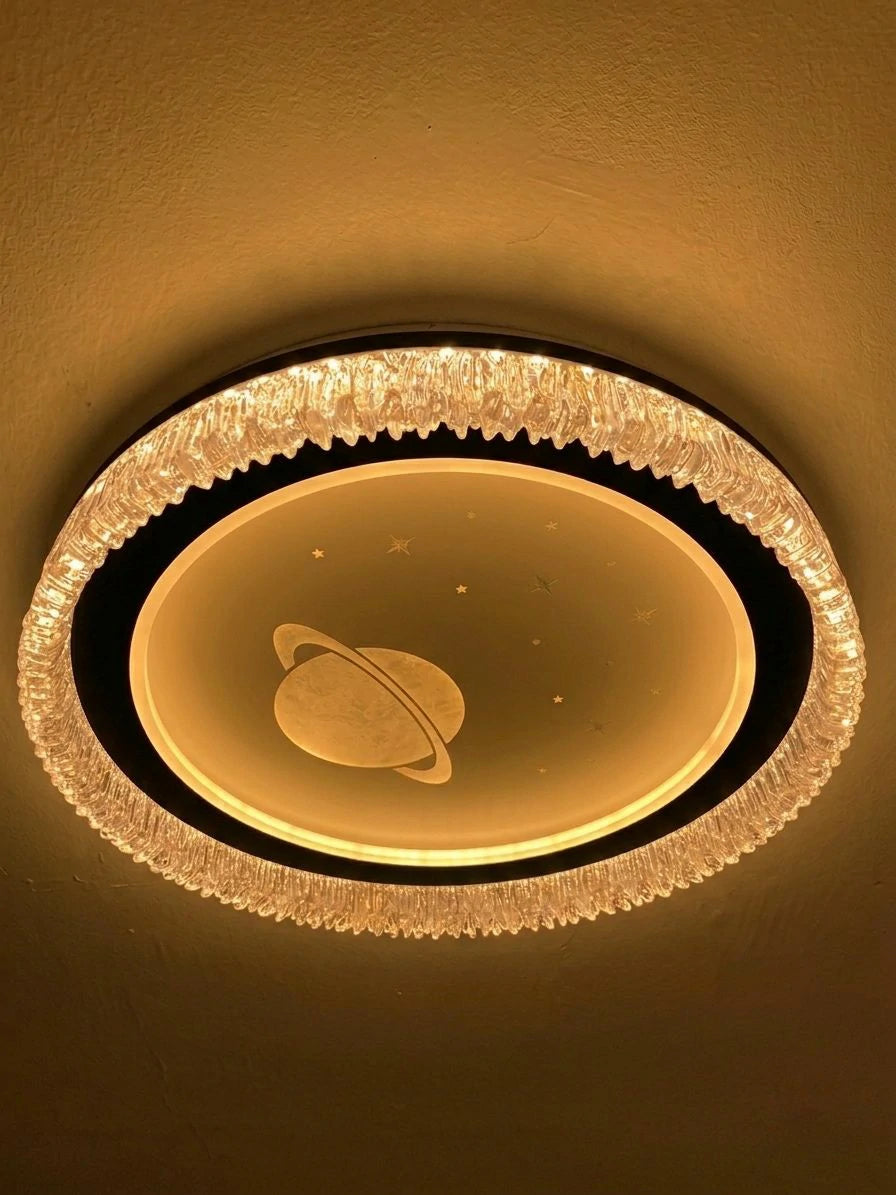 Planet Orbit Glass Ceiling Light – lit