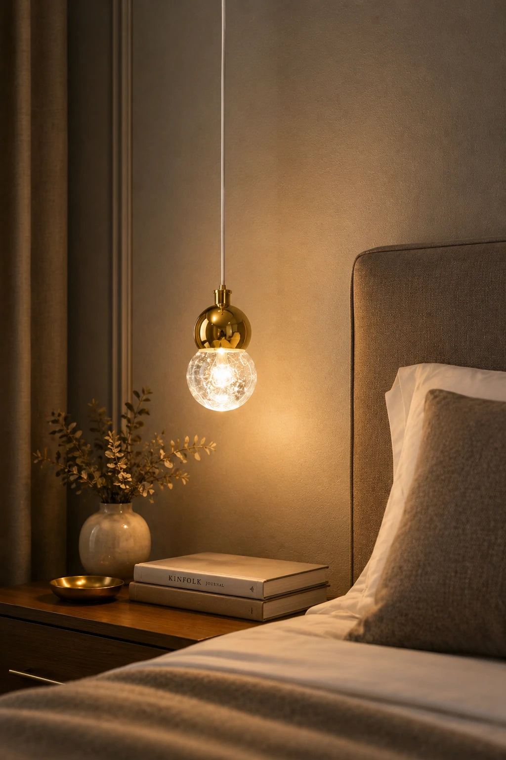 Golden Globe Bedside Lamp – detail