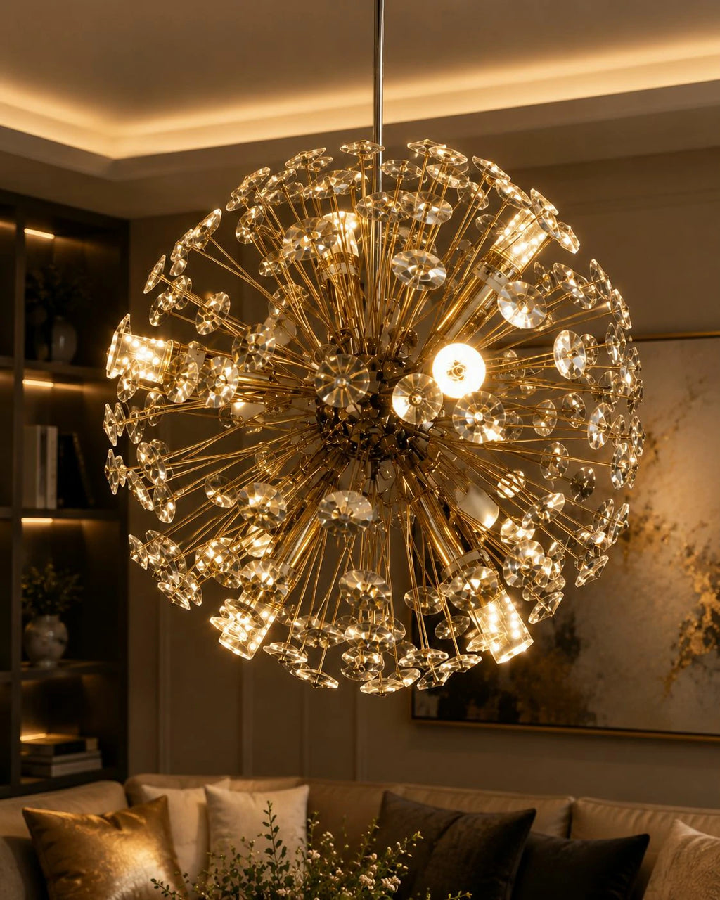 Corona Crystal Chandelier – detail