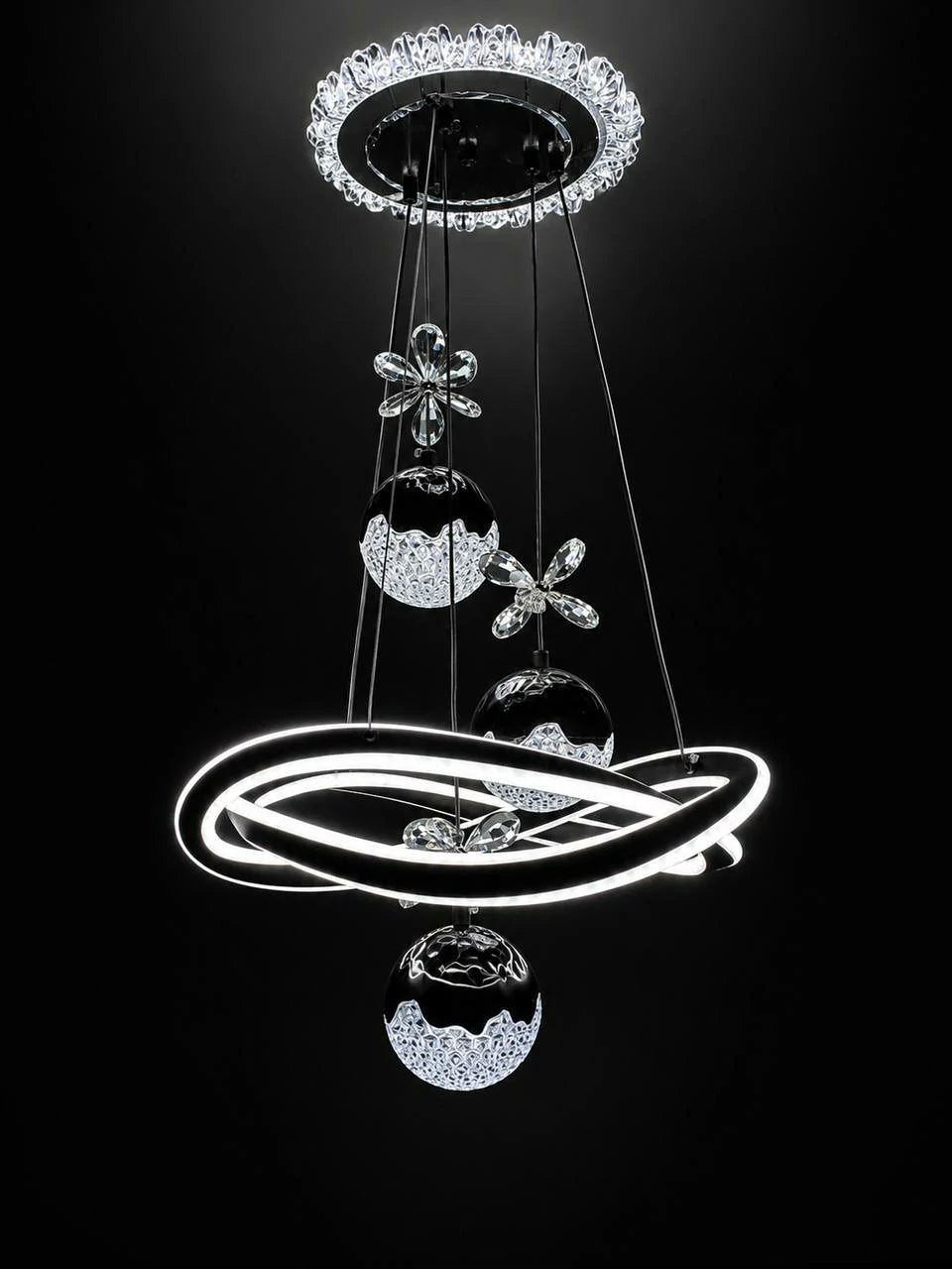 Black Orbit Pendant – installed