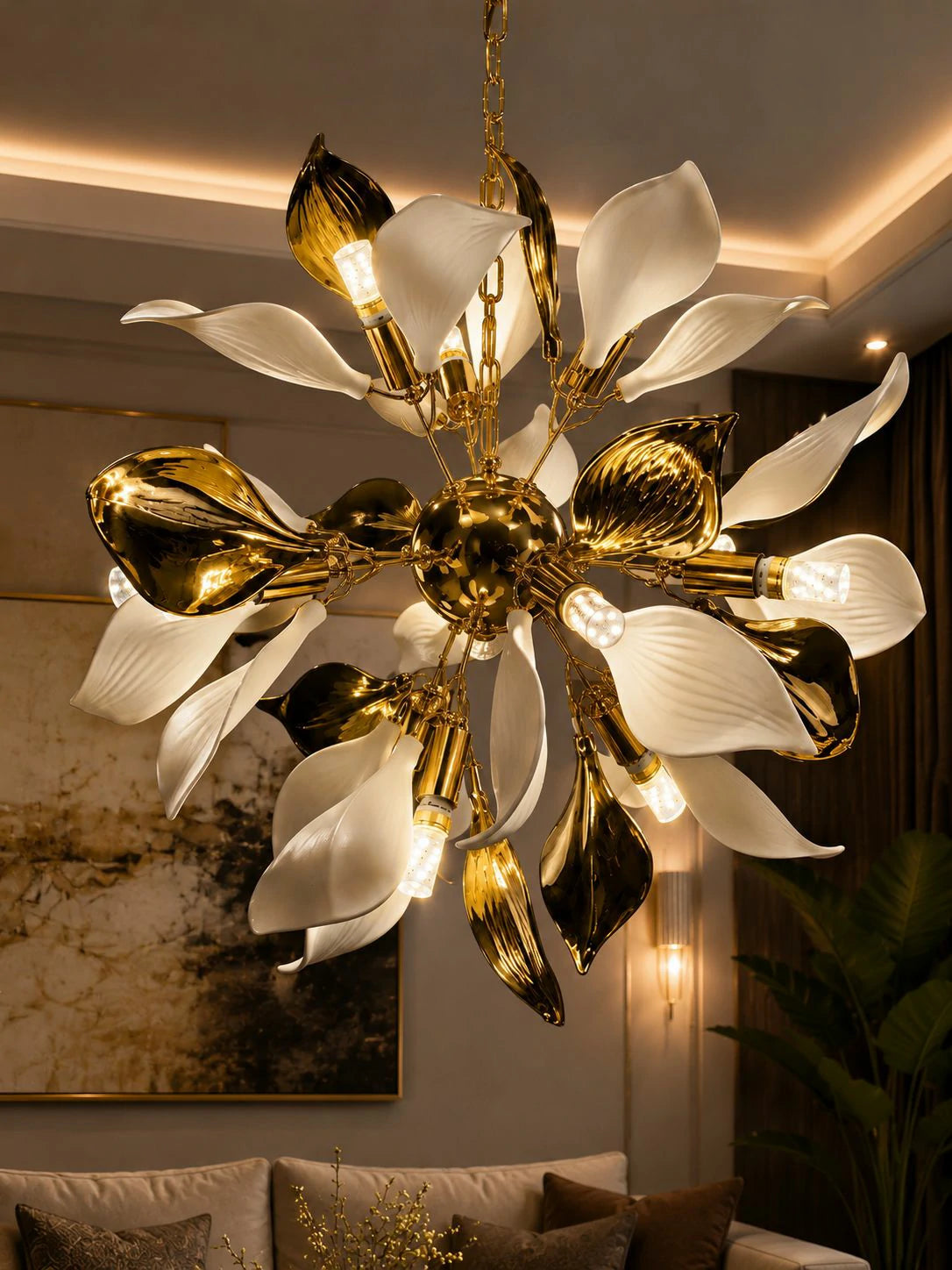 Orchida Gold Chandelier – detail