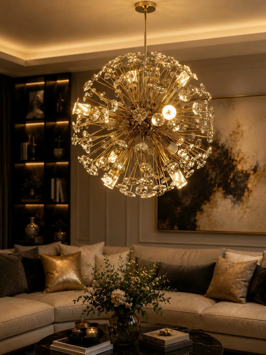 Corona Crystal Chandelier – lit