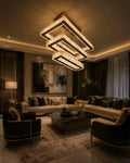 Quad Frame Crystal Chandelier