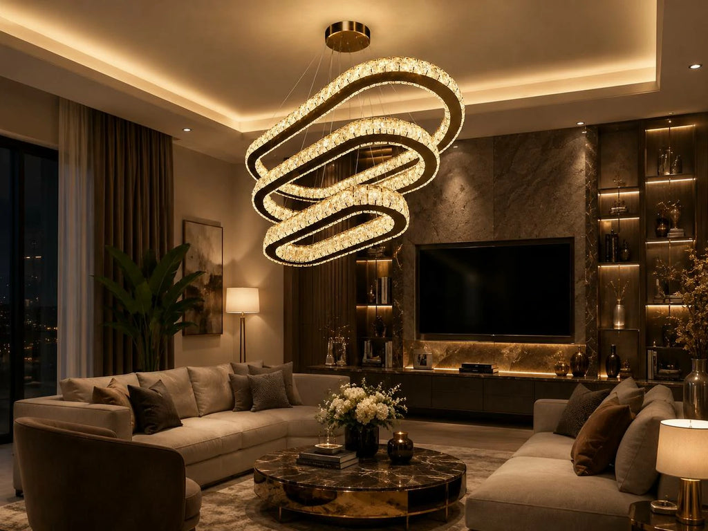 Spiral Crystal Chandelier