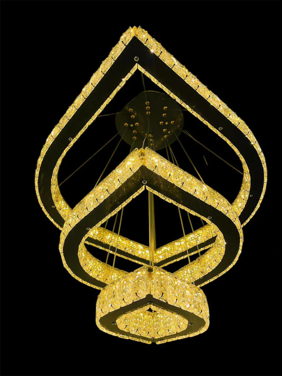 Royal Crown Crystal Chandelier – lit