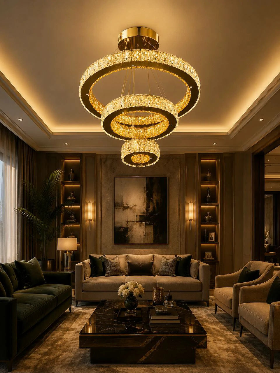 Galaxy Crystal Ring Chandelier