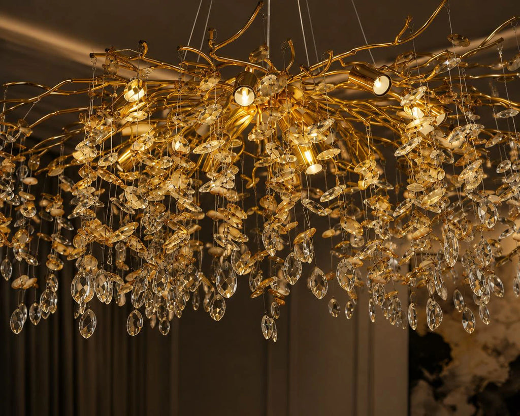 Crystal Branches Gold Chandelier – crystals