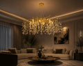 Crystal Branches Gold Chandelier