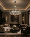 Luxe Crystal Silver Chandelier