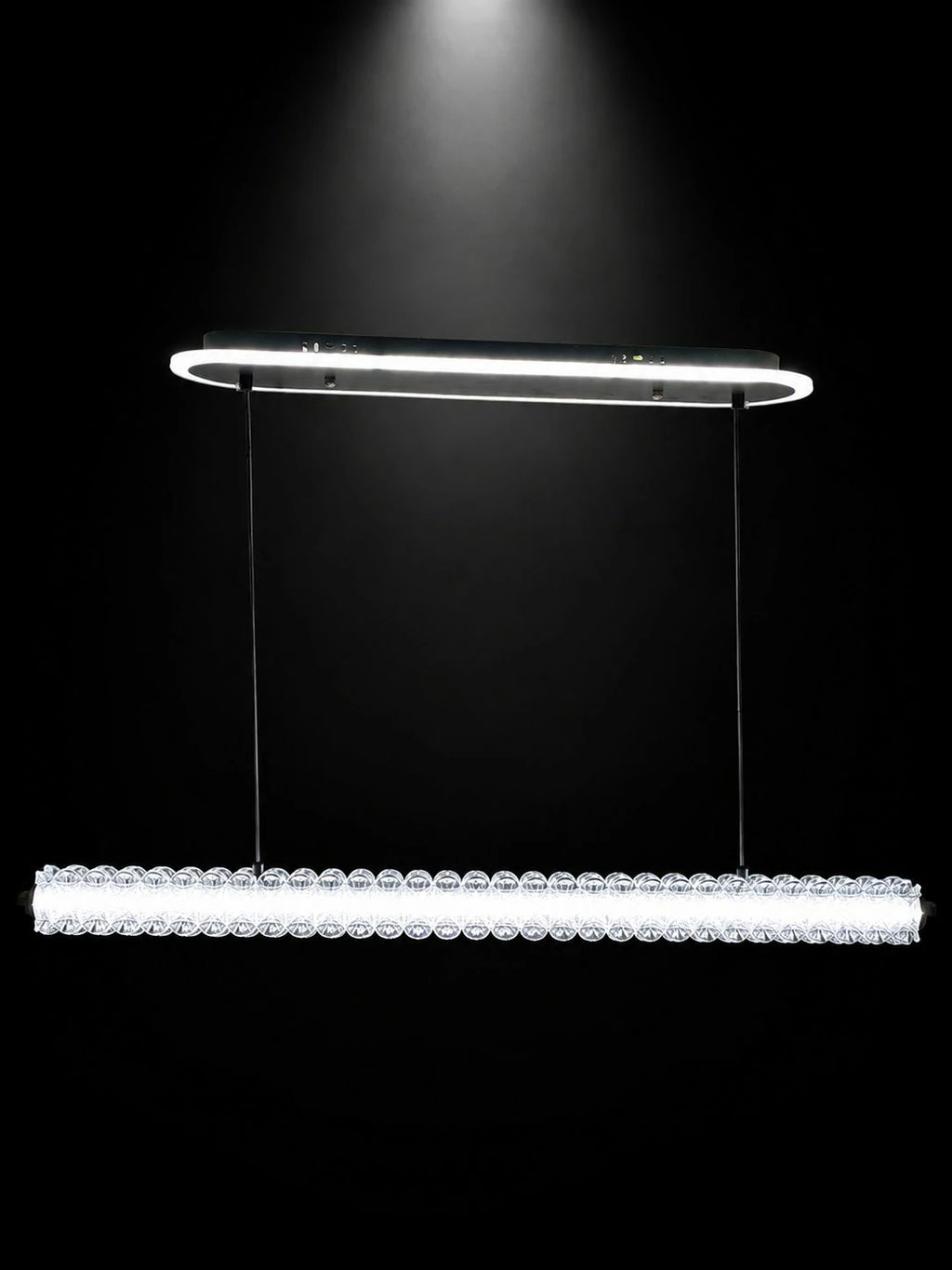 Modern Crystal LED Linear Pendant – detail