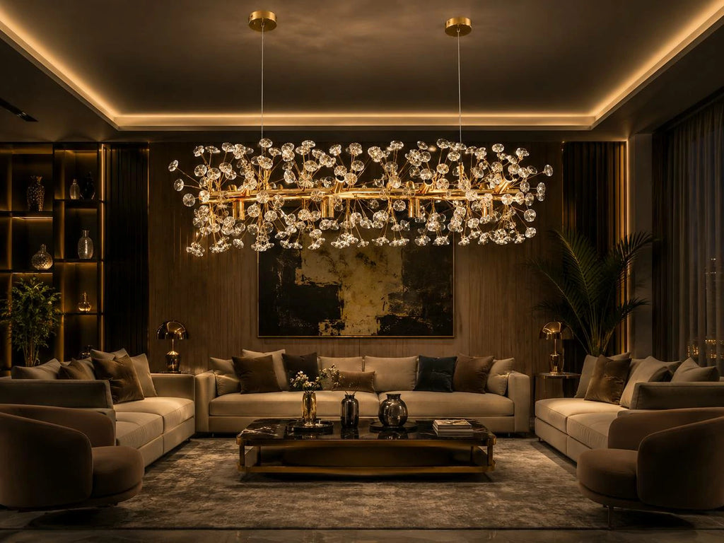 Celestia Linear Crystal Chandelier